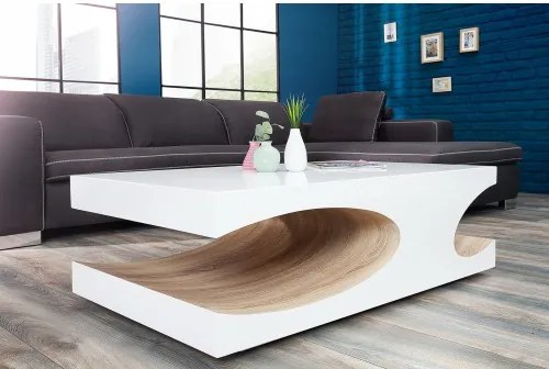 Konferenčný stôl 37626 120x70cm Biely - sonoma-Komfort-nábytok
