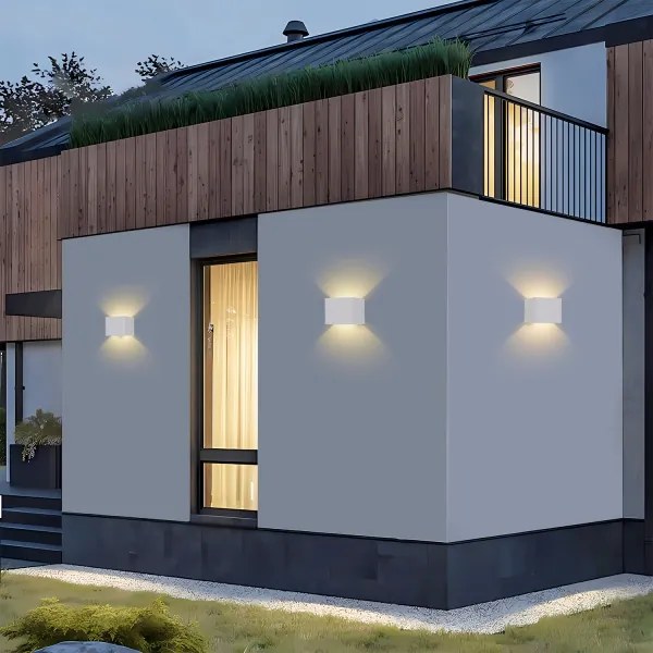 Brilagi - LED vonkajšie nástenné svietidlo DONNANI LED/5W/230V 10 cm biela IP44