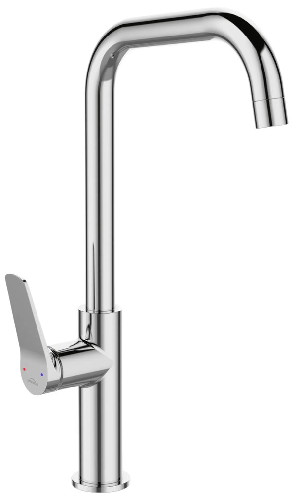 Invena Alonia, vysoká drezová batéria h-373, chrómová, INV-BZ-70-001-V Leták: https://cloud.invena.pl/s/nnXaZKg3crBrRkz/download?path=%2FPliki%20do%20strony%20www%2FBZ-70-001-V/Inne/BZ-70-001-V-ulotka-PL…