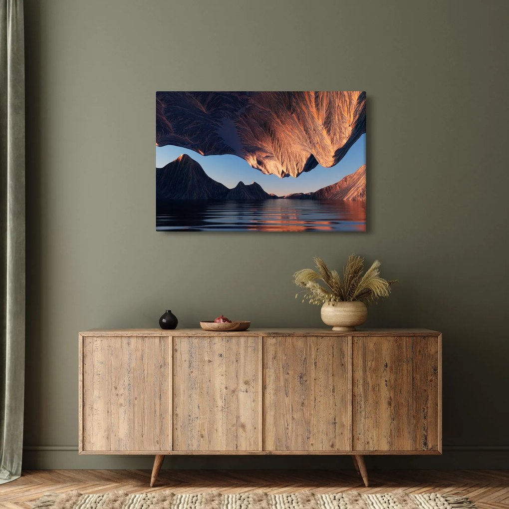 Obraz - 3D útesy (90x60 cm)