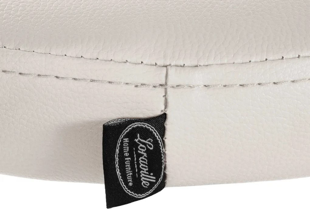 Barová stolička Ponte - koženka, chróm rám - Biela