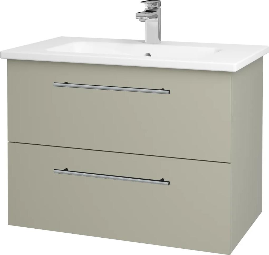 Dřevojas - Koupelnová skříň GIO SZZ2 80 - M05 Béžová mat / Úchytka T02 / M05 Béžová mat (202170B)