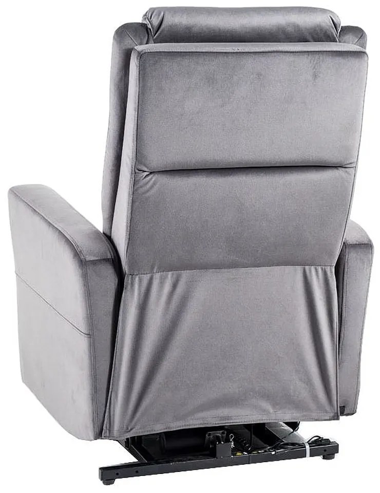 Polohovacie kreslo Adonis Velvet, sivá