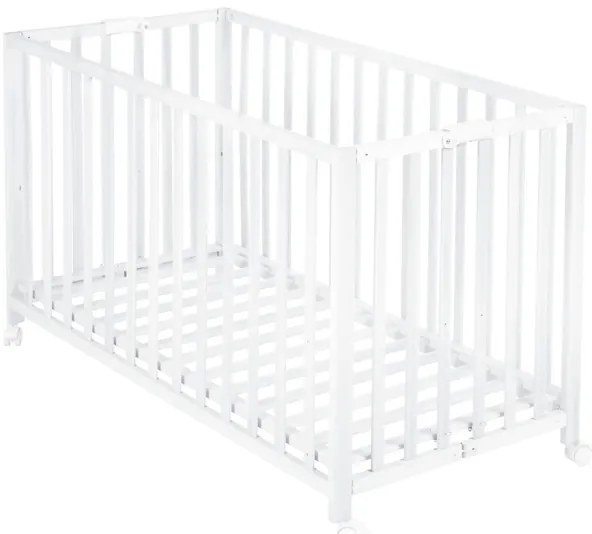 roba Detská skladacia postieľka, 60 x 120 cm (biela) (100340863)