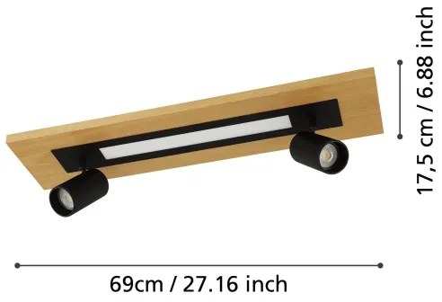 Eglo 39748 - LED Bodové svietidlo TORRESTRALLE LED/12W/230V + 2xGU10/4,5W