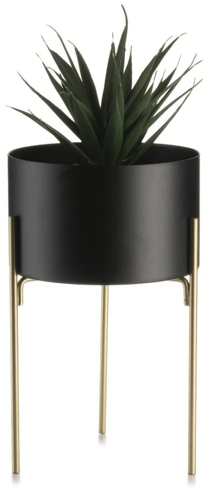 Kvetináč na stojane LOFT II 20 cm čierny