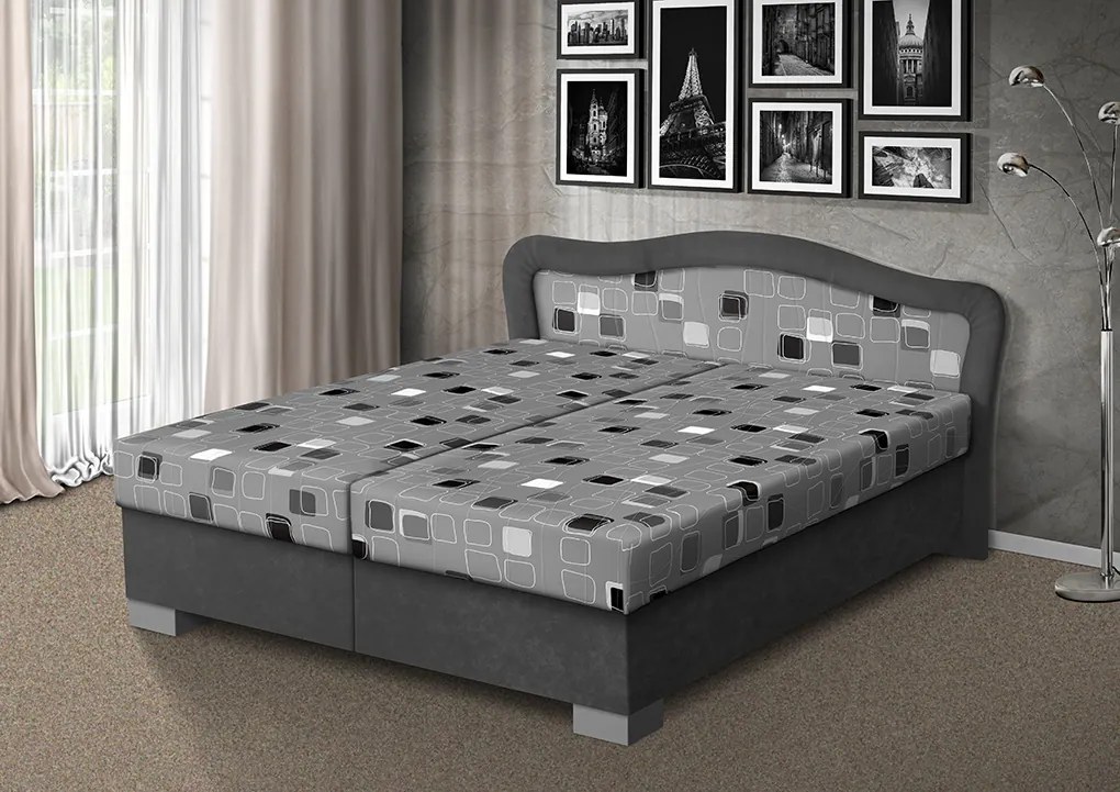 Nabytekmorava Čalúnená posteľ s úložným priestorom Sára170 čalúnenie: hnedá/MEGA 16 hnedá, Typ roštov: polohovacie