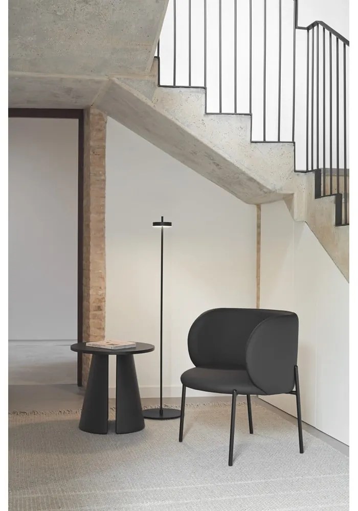 Čierne kreslo z imitácie kože Mogi - Teulat