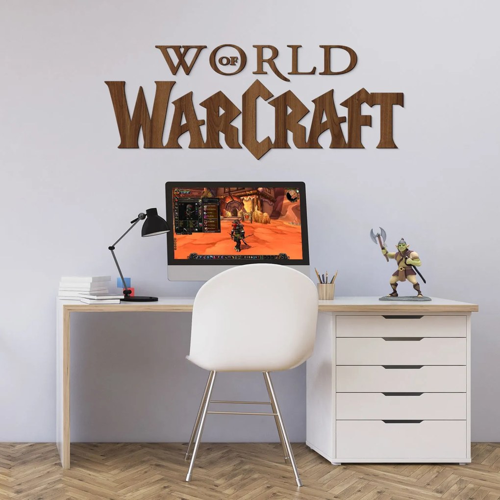 DUBLEZ | Drevené logo na stenu - World of Warcraft