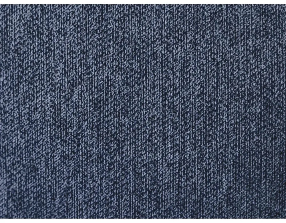 Tmavomodrá čalúnená dvojlôžková posteľ s úložným priestorom a roštom 180x200 cm Garancia – Bobochic Paris