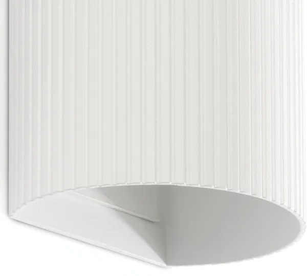 FARO 40542 - Nástenné svietidlo SOLE 2xGU10/8W/230V biela vrúbkovaná zaokrúhlený