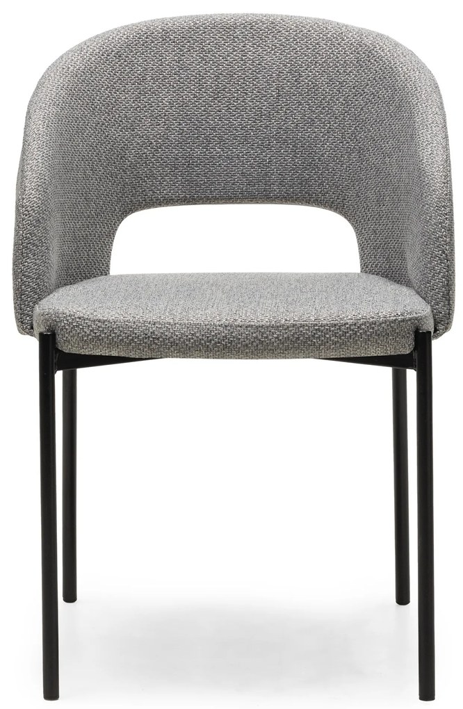 Velurová židle Jazz 50 cm šedé/černé