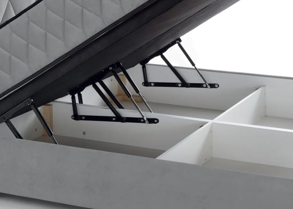 Posteľ Reve 180x200 cm, svetlo šedá