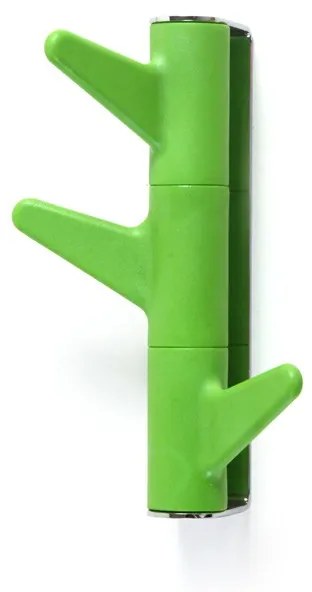 Vešiak na stenu Oka, 3 háčky / zelený