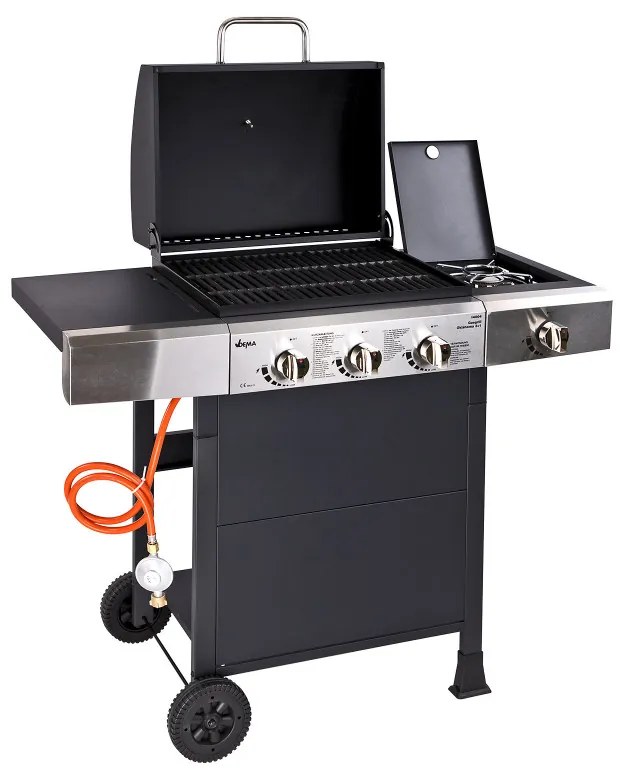 DEMA Plynový gril záhradný 3+1 horáky 12,6 kW Oklahoma