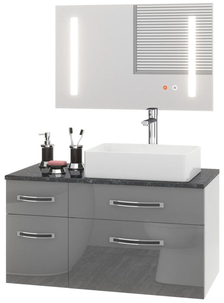 Kúpeľňový nábytok Euphoria EUP P 90L/0/W/S/0/BK/MB