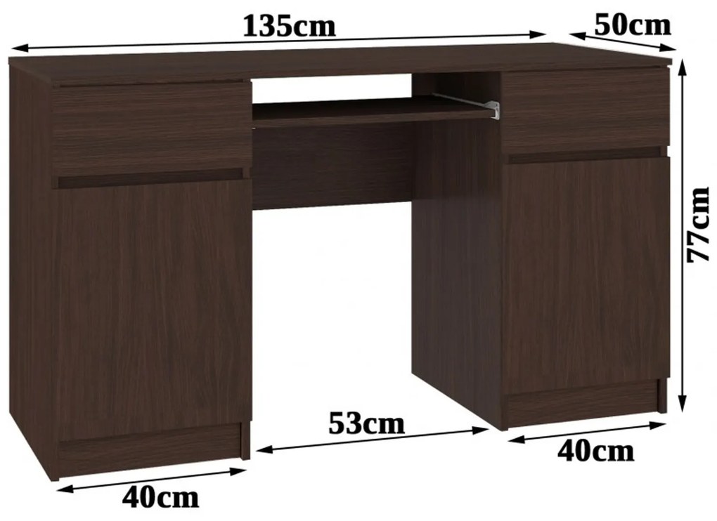 Počítačový stôl A5 wenge