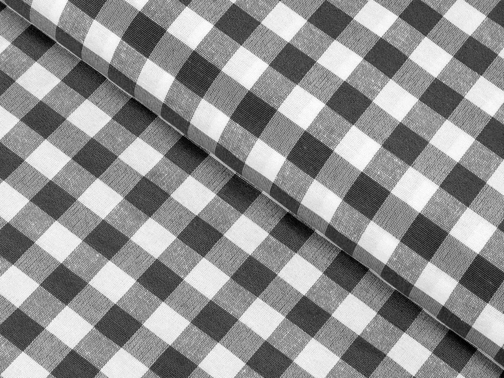 Biante Dekoračný obdĺžnikový obrus Rebeka RE-011 Sivo-biela kocka stredná 130x220 cm