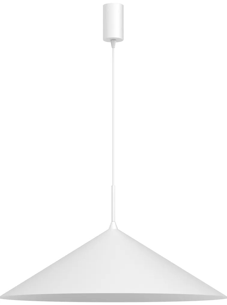 EUlight Závesné svietidlo Capital, 1x biele kovové tienidlo, (fi 60cm), w
