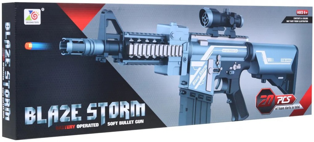Puška pre deti Blaze Storm 20 dlhých penových nábojov ZMI.ZC7078