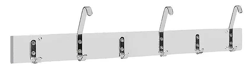 Nástenný vešiak STADIUM, 6 háčikov, 1000 mm, šedý