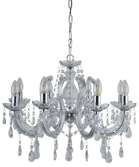 Searchlight 399-8 - Krištáľový luster na reťazi MARIE 8xE14/40W/230V