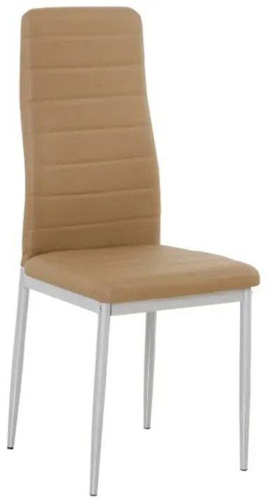 Stolička s moderným a jednoduchým dizajnom karamelová ekokoža
