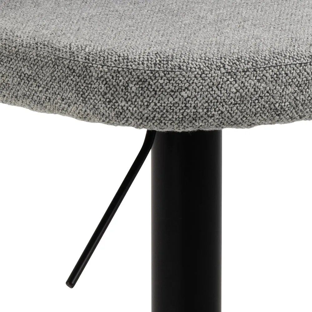 Čierno-sivá barová stolička s nastaviteľnou výškou (výška sedadla 55 cm) Patricia – Actona