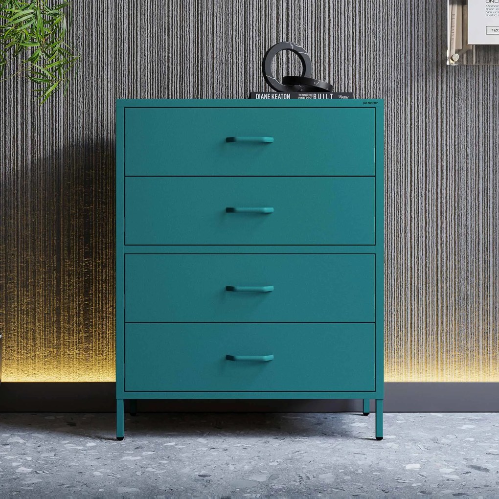 Komoda CARLA, 800 x 1015 x 400 mm, Modern: morská farba