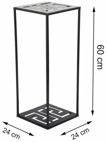 Stojan na kvety 60x24 cm čierna