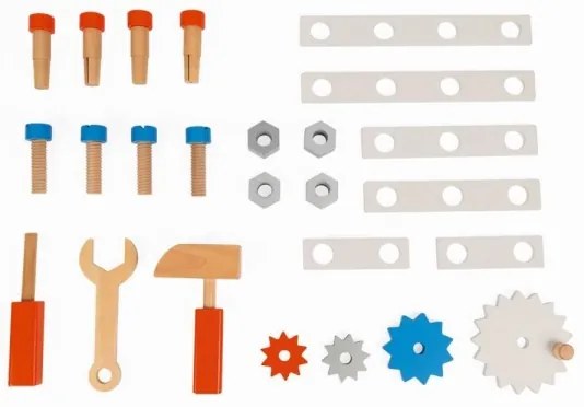 Janod - Drevené chodítko s náradím BRICOKIDS