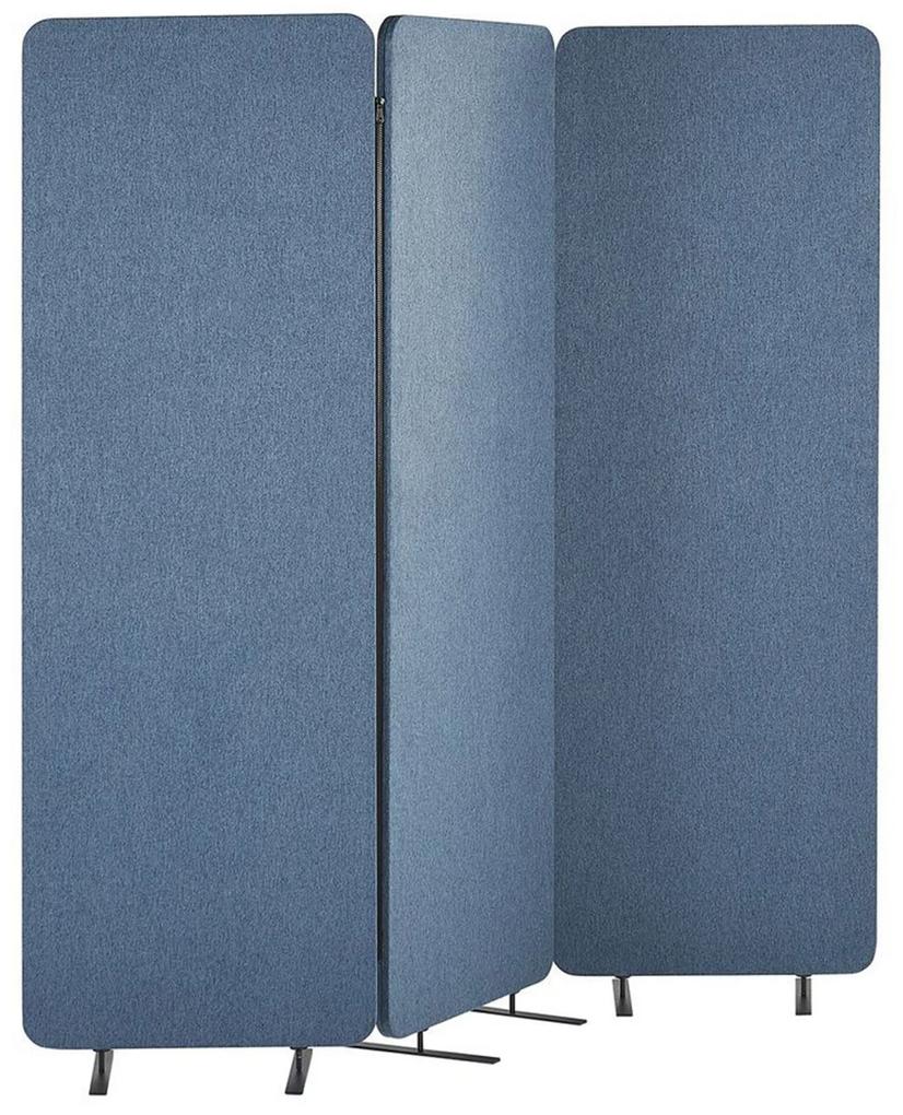 Akustická deliaca stena 184 x 184 cm modrá STANDI Beliani