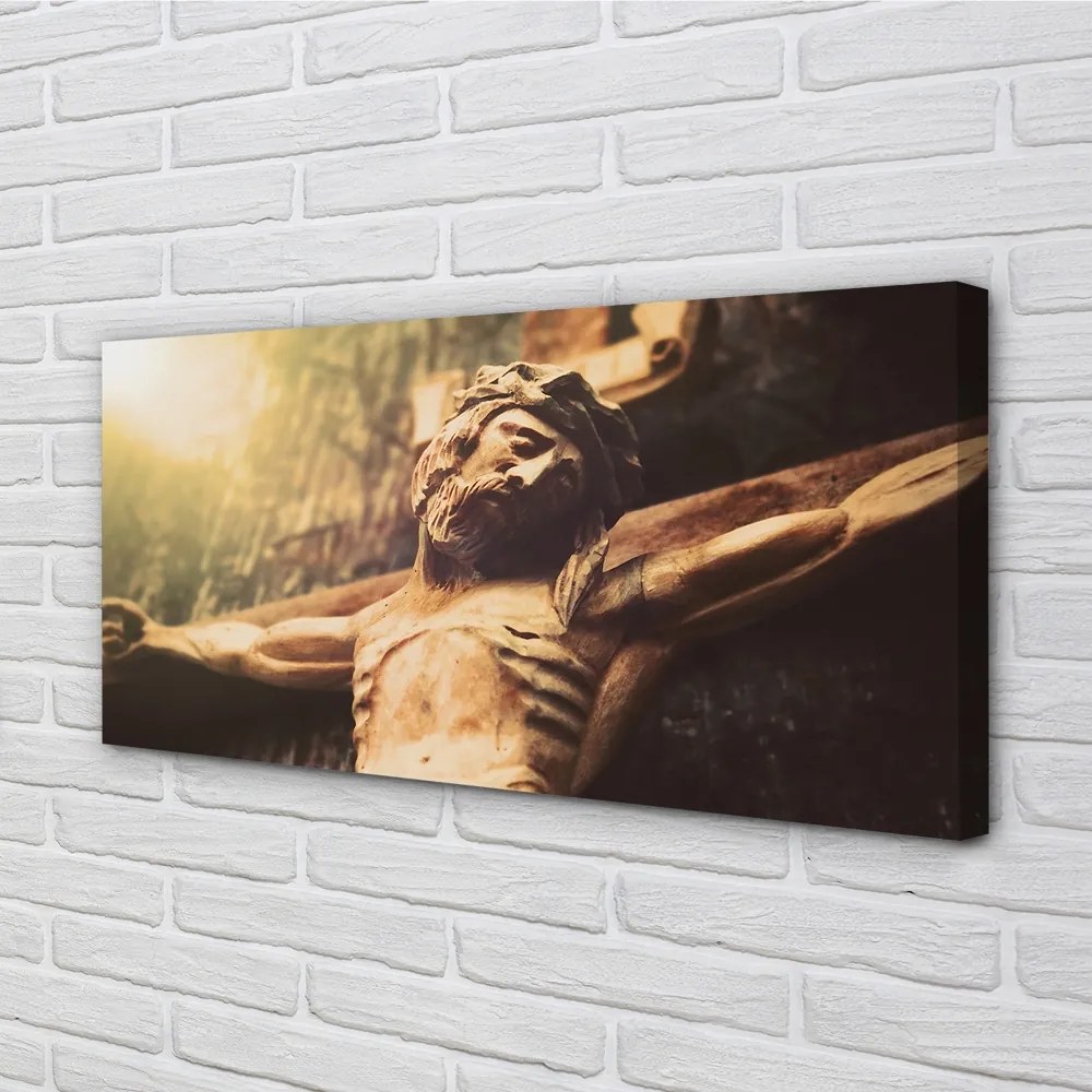 Obraz na plátne Ježiš z dreva 120x60 cm