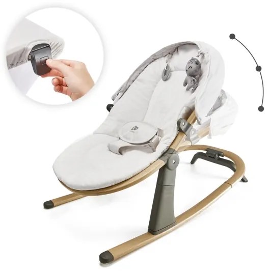 KINDERKRAFT - Detské lehátko ELSU sivé