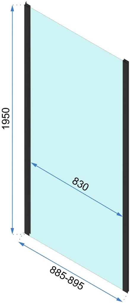 Nástenný sprchovací kút MAXMAX Rea RAPID swing 90x90x90 cm - čierny