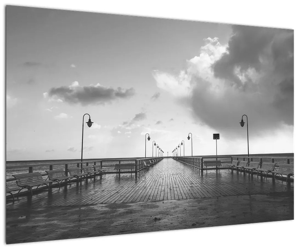 Obraz - Promenáda pri pobreží (90x60 cm)