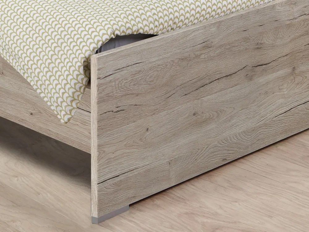 Posteľ Cariba 140x200 cm, dub san remo/grafit