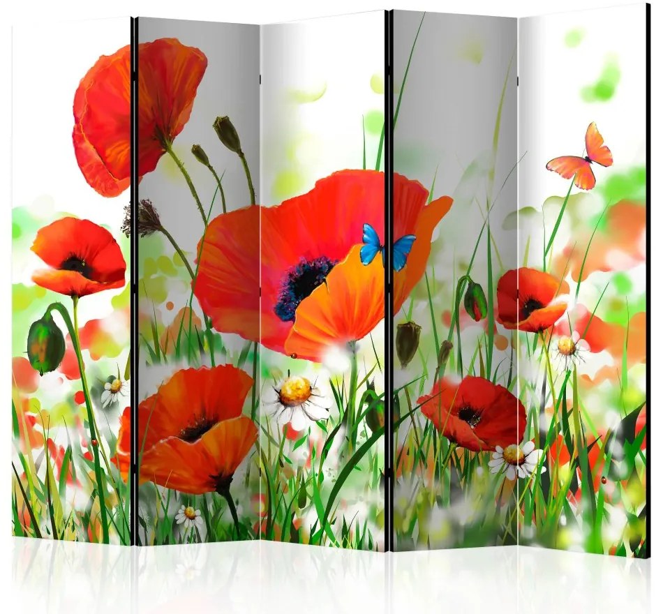 Artgeist Paraván - Country poppies [Room Dividers]