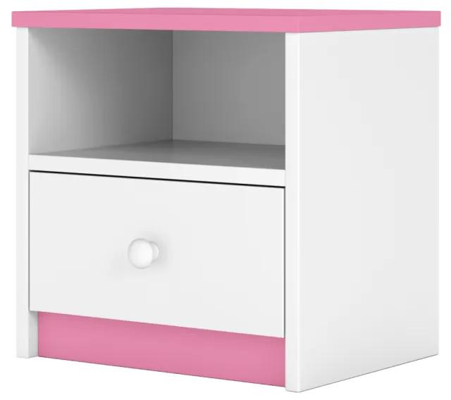 Detský nočný stolík Babydreams 40 cm ružový