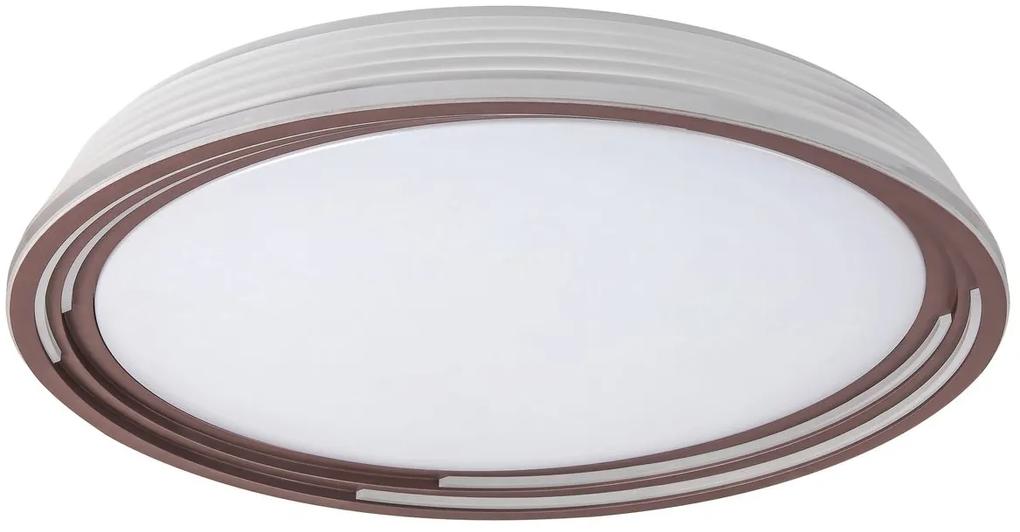 RABALUX LED moderné stropné stmievateľné osvetlenie VALTER, 36W, teplá biela, hnedobiele, 52cm, okrúhle