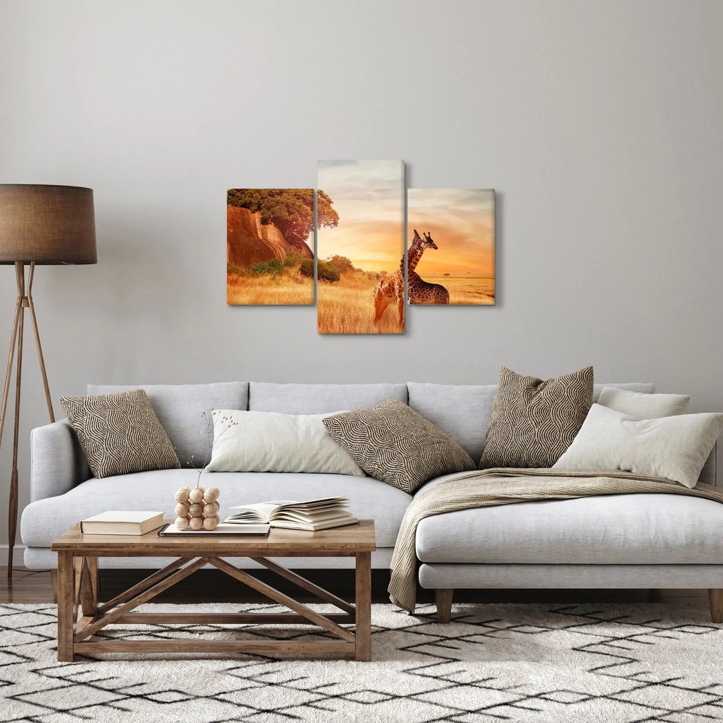 Obraz - Žirafy v Afrike (90x60 cm)