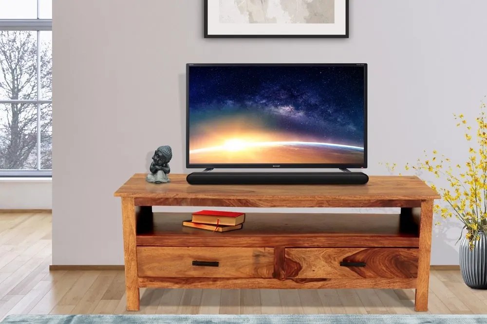furniture-nabytek.cz - TV stolík masív z dreva palisander 150x50x45