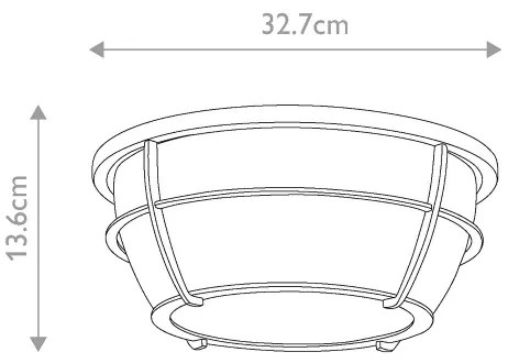 Quoizel QZ-CHANCE-F-PNBR- Kúpeľňové stropné svietidlo CHANCE 2xE27/60W/230V IP44