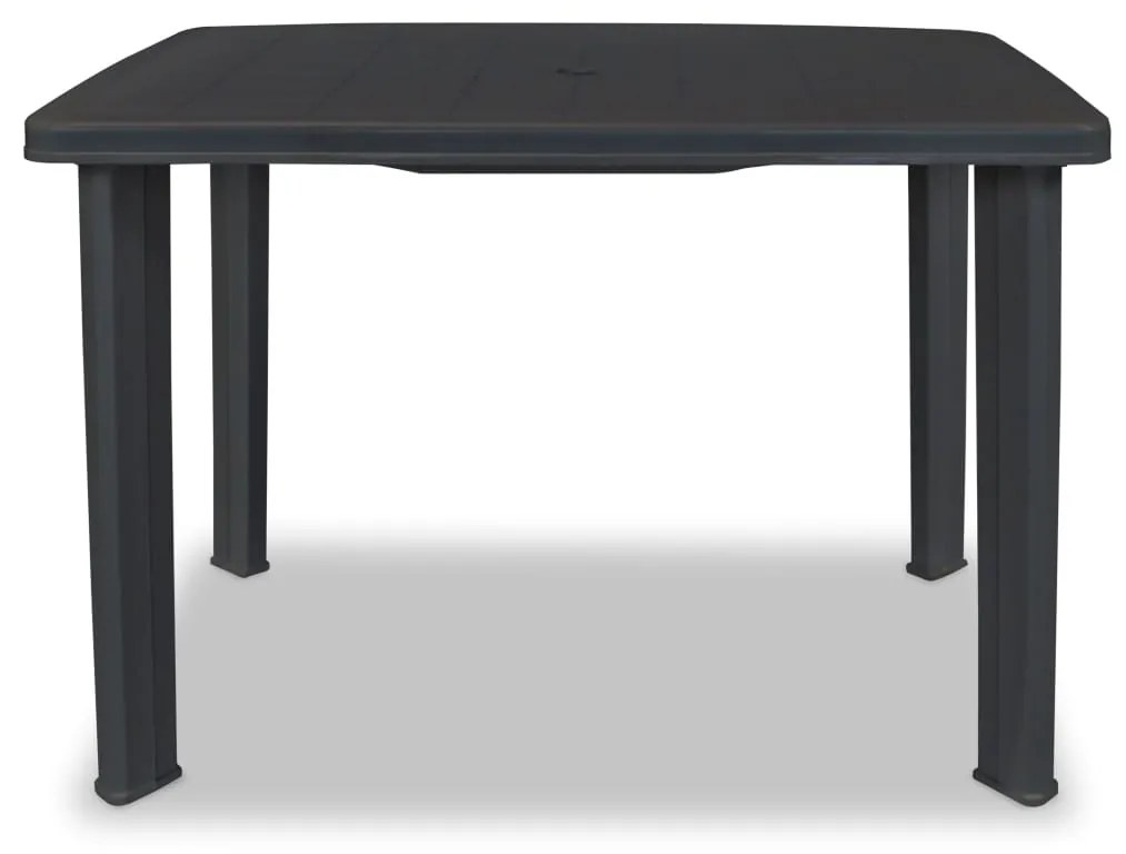 vidaXL Záhradný stôl, antracitový 101x68x72 cm, plast