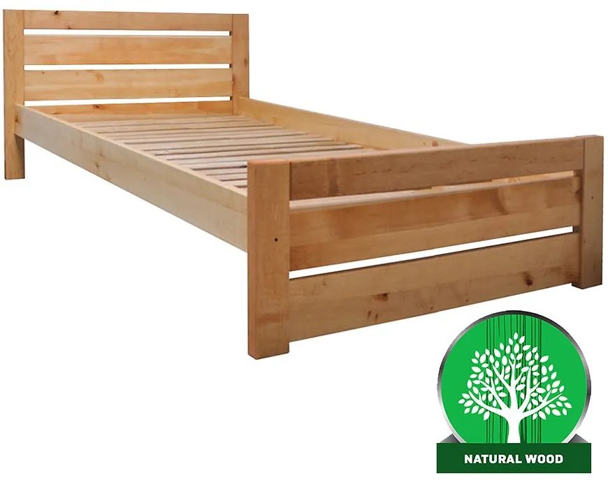 Posteľ Oliwia 140 drevo  jelša nature