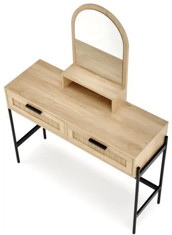 Toaletný stolík CARMEN 136x104 cm béžová/čierna