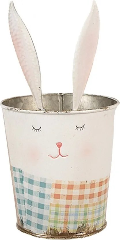 Obal na kvetináč / držiak na príbory hlava zajačika - Ø 12*23 cm