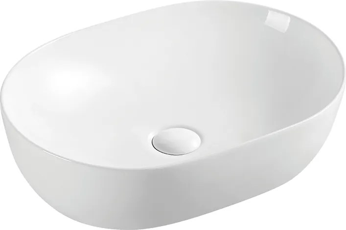 Hydroland Keramické umývadlo na dosku Roma 48,5x35 cm, biele