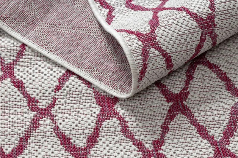 Koberec SISAL SION MREŽA 22129 ecru / fuksia