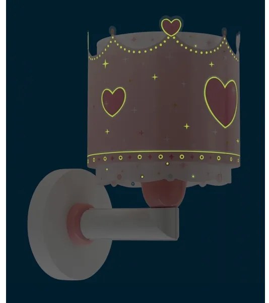 Dalber 61109 - Detské nástenné svietidlo LITTLE QUEEN 1xE27/60W/230V